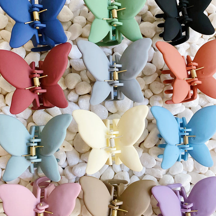 Trio of Butterflies Hair Claw Set - Exquisite Beauty