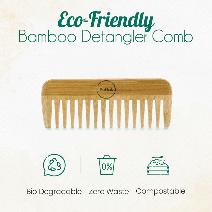 All-Natural Bamboo Hair Comb - Exquisite Beauty