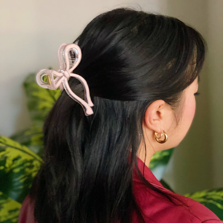 Annie Bow Hair Claw Set Of 3 - Exquisite Beauty