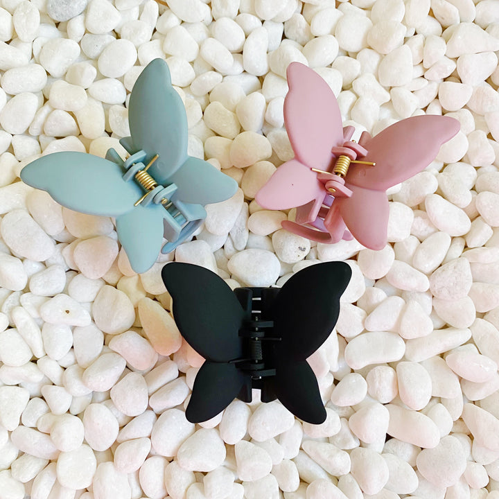 Trio of Butterflies Hair Claw Set - Exquisite Beauty