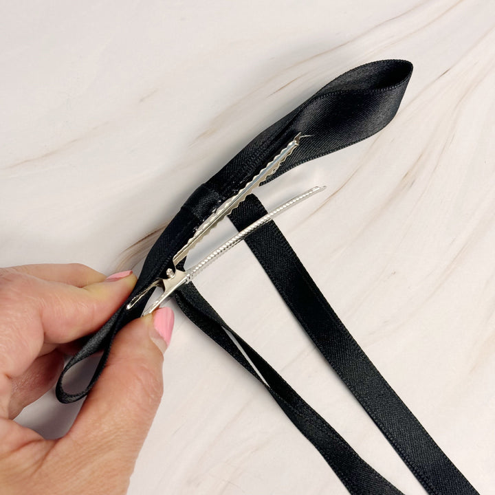 Ballerina Slim Bow Hair Clip Set Of 4 - Exquisite Beauty