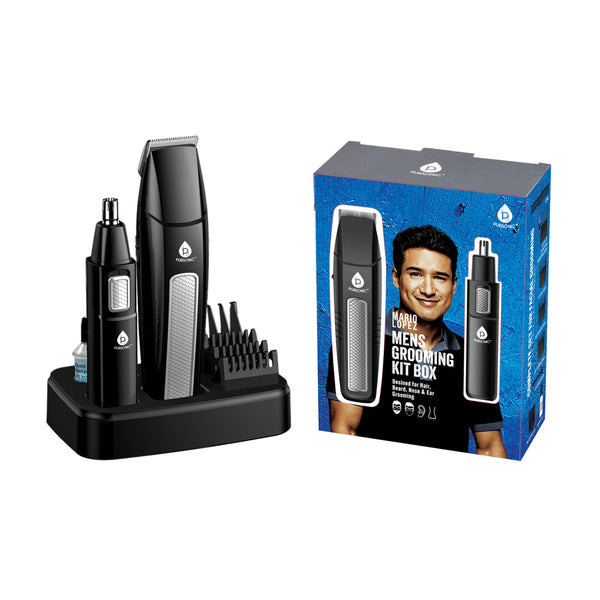 Mario Lopez Mens Grooming Kit , Designed for Hair, Beard, Nose & Ear Grooming, 10 Piece Grooming Kit - Exquisite Beauty