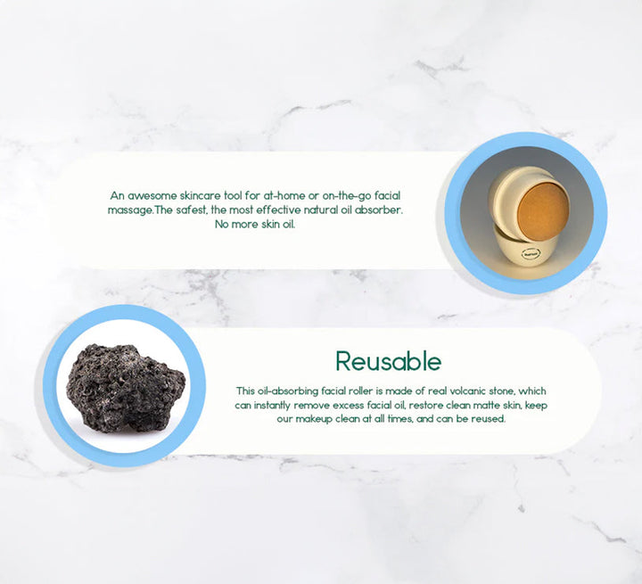 Volcanic Stone Oil-Absorbing Face Roller - Exquisite Beauty