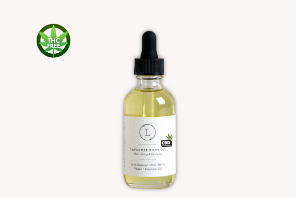 CBD Lavender Body Oil with CBD, Natural Moisturizing Body Oil (THC free) - Exquisite Beauty